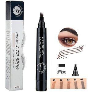 TINT MY BROW (4 - TIP) EYE COLOR FOUR FORK WATER EYEBROW PEN CONTOURING SHADE 5